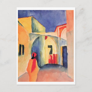 August Macke - View Into A Lane 1914 watercolor Postcard