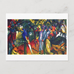 August Macke - Zoo Garden 1912 Oil on Canvas Postcard
