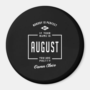 August Personalised Name Birthday Gift Magnet