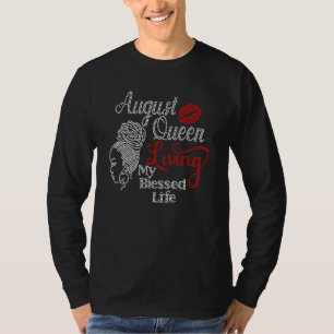 August Queen Living My Blessed Life Shoe Rhineston T-Shirt