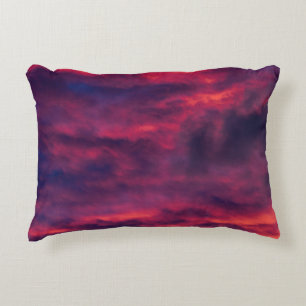 august red decorative cushion