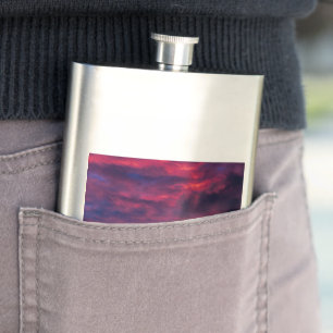 august red hip flask