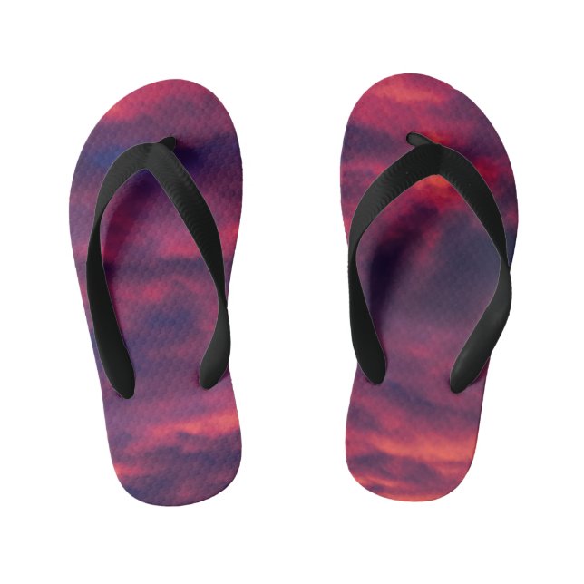 august red kid's jandals (Footbed)