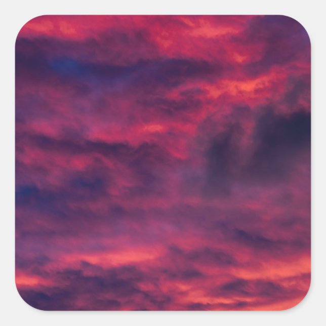 august red square sticker (Front)