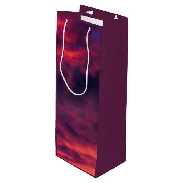 august red wine gift bag (Front Angled)