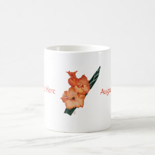 August: Sardonyx Gladiolus Personalised Mug
