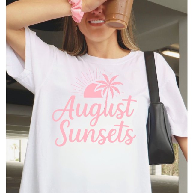 August Sunsets  Palm tree Summer T-Shirt (Creator Uploaded)