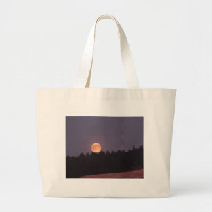 August Supermoon over Paradise Ridge Large Tote Ba