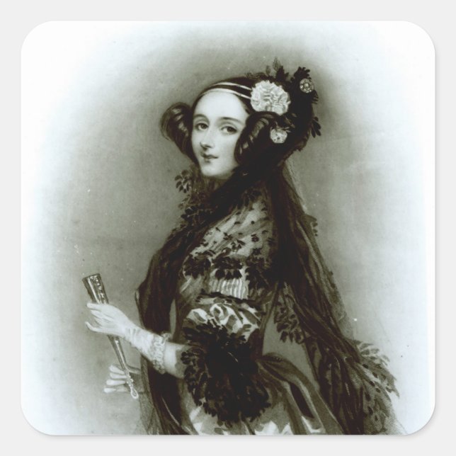 Augusta Ada Byron  Countess of Lovelace Square Sticker (Front)