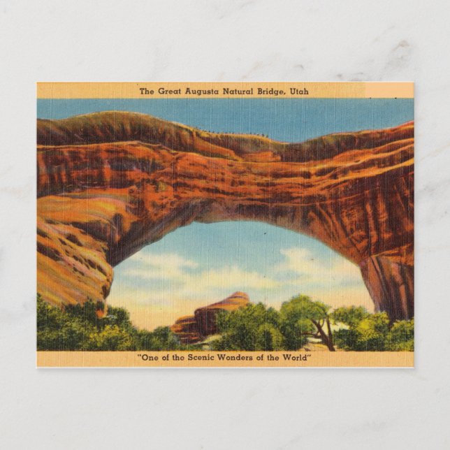 Augusta Bridge, Utah, Scenic Wonder Postcard (Front)