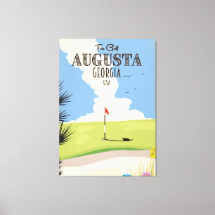 Augusta Georgia Golf Poster Canvas Print