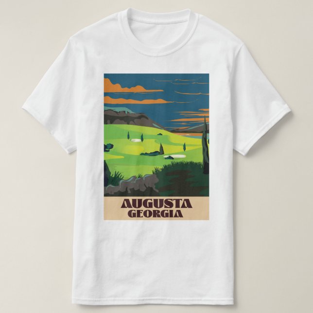 Augusta Georgia Golf poster T-Shirt (Design Front)