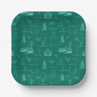 Augusta Golf Toile Paper Plate