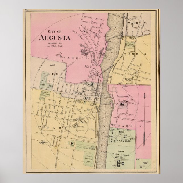 Augusta, Kennebec County Poster (Front)