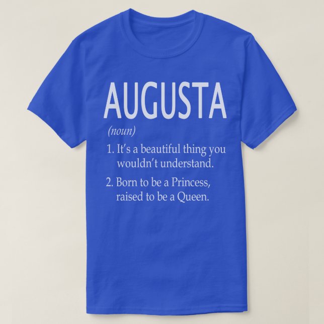 Augusta Name Gift T-Shirt (Design Front)