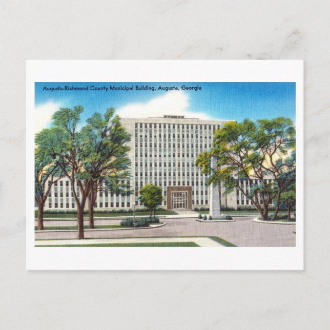 Augusta Richmond County Municipal Building Postcard (Front)