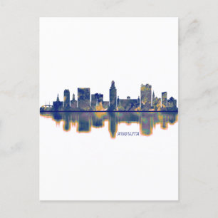 Augusta Skyline Invitation Postcard