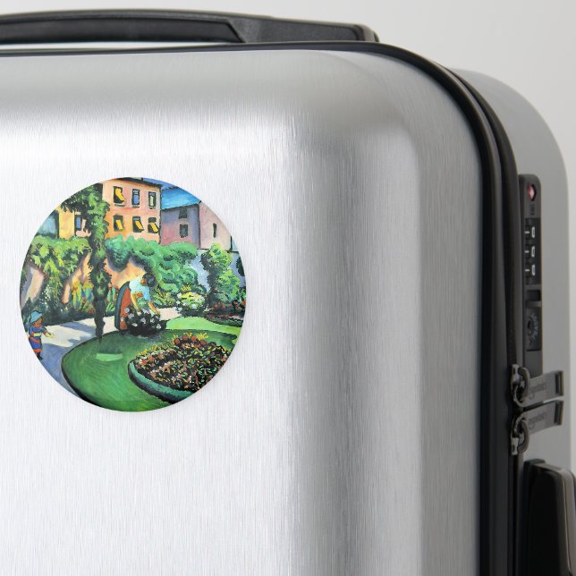 Auguste Macke - Gartenbild, popular painting, Magnet (In Situ (Luggage))