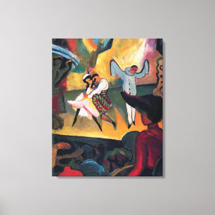 Auguste Macke - Russian Ballet Dancers on Stage Canvas Print