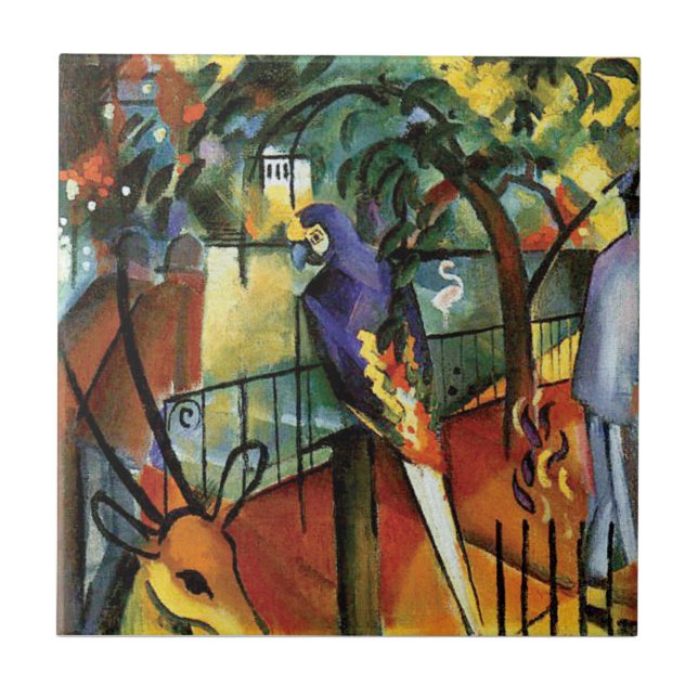 Auguste Macke - Zoological Garden Animal Lover Tile (Front)