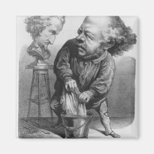 Auguste Preault (1809-79), caricature from 'Le Bou Magnet