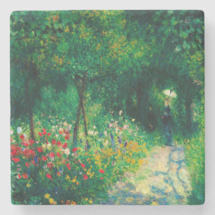 Auguste Renoir “Woman in a garden” Stone Coaster