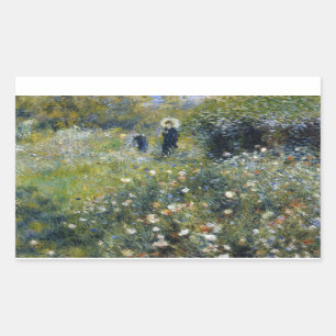 Auguste Renoir - Woman with a Parasol in a Garden Rectangular Sticker
