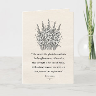August's Gladiolus Card