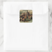 Augustus  and the Tiburtine Sibyl, c.1540-50 Square Sticker (Bag)