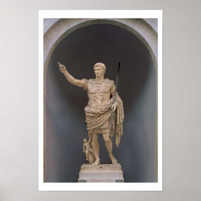 Augustus of Prima Porta, c.20 BC (marble) Poster (Front)