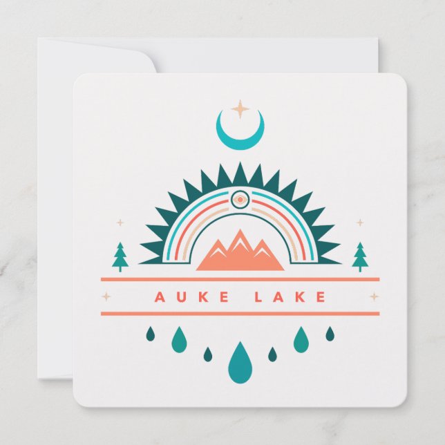 auke lake alaska invitation (Front)