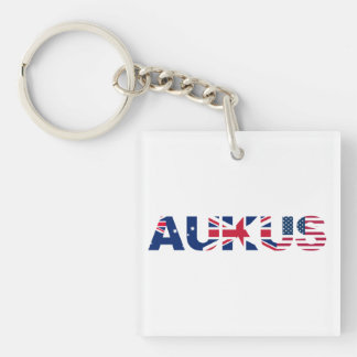 AUKUS AU UK US Security Pact Alliance Flags Key Ring