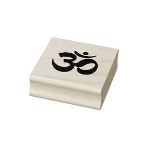 Aum Hindu Meditation Symbol Yoga Indian Rubber Stamp