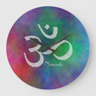 Aum Om Symbol Large Clock