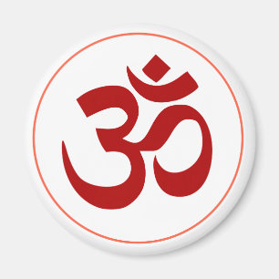 Aum or Om Symbol (Dark red colour) Magnet