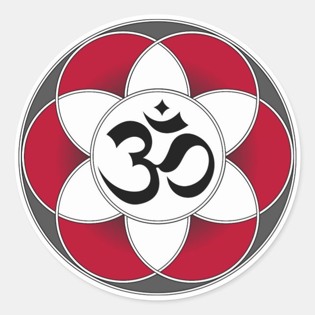 Aum Seed of Life Red Sticker (Front)
