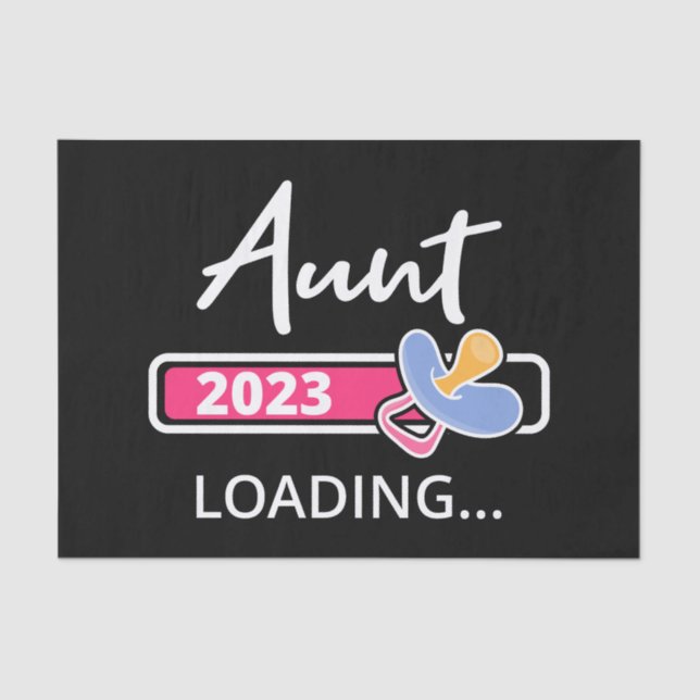 Aunt 2023 Loading I - Promoted To Auntie Tissue Paper (Front)