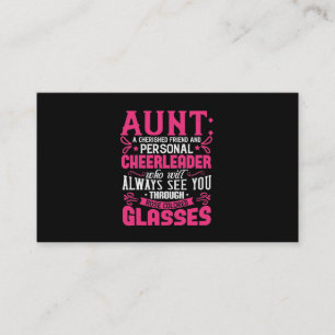 Aunt A Cherished Friend And Personal Cheerleader-0 Business Card