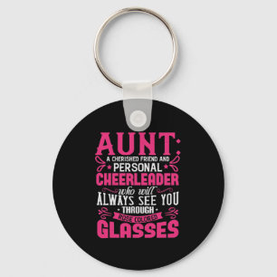 Aunt A Cherished Friend And Personal Cheerleader-0 Key Ring
