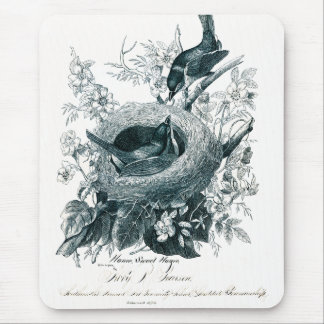 Aunt Abby's Birds Sketch Mouse Pad