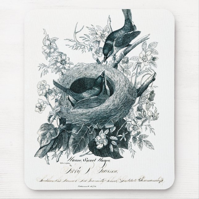 Aunt Abby's Birds Sketch Mouse Pad (Front)