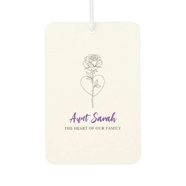 Aunt Air Freshener – The Heart of Our Family (Front)