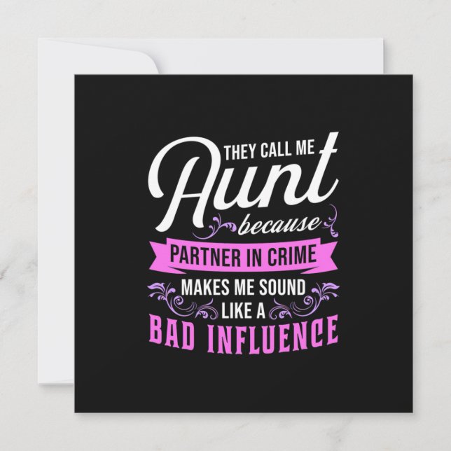 Aunt And Bad Influence Invitation (Front)