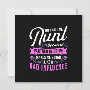 Aunt And Bad Influence Invitation