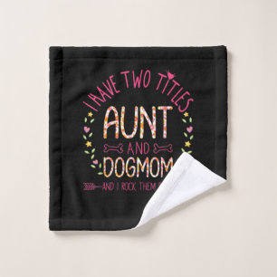 aunt and dog mum gifts women sunflowers heart .pn wash cloth