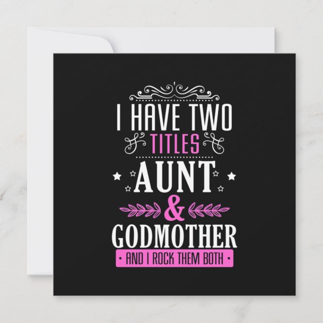 Aunt And Godmother Invitation (Front)