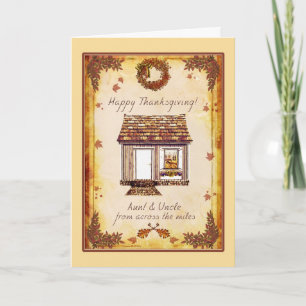 Aunt and Uncle Thanksgiving Across the Miles Card