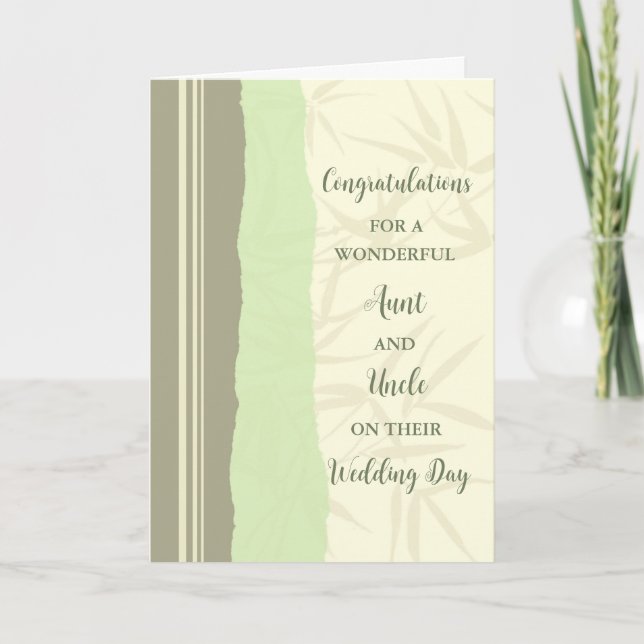 Aunt and Uncle Wedding Day Congratulations Card (Front)