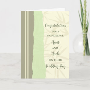 Aunt and Uncle Wedding Day Congratulations Card
