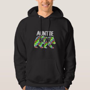 Aunt Auntie Bear Autism Awareness Month Family Hoodie